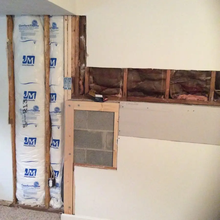 Wall insulation replacement during Contents Cleaning & Restoration in Lansing
